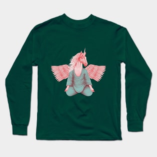 meditating pegasus 1 Long Sleeve T-Shirt